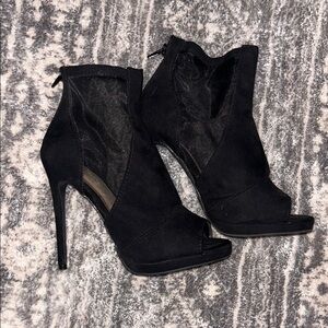 Charlotte Russe Black Heeled Boots